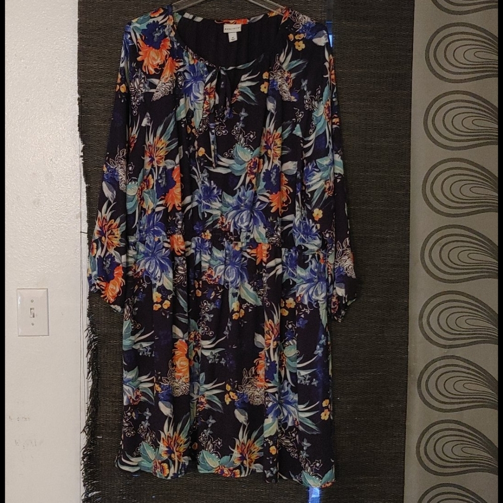 Cute mid length floral dress womens 4x